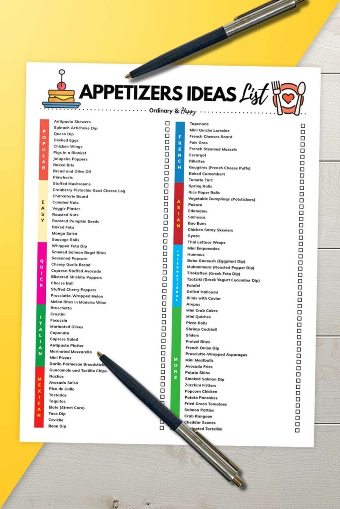 Appetizers ideas (100 appetizers list)