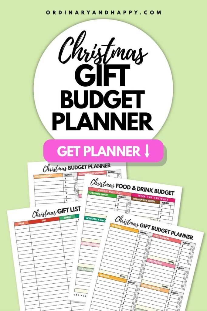 Christmas gift budget planner (pin)