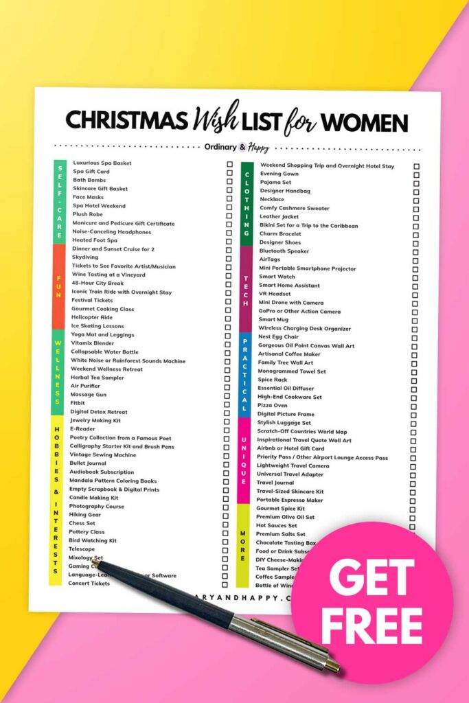 Christmas Wish List Ideas for Women