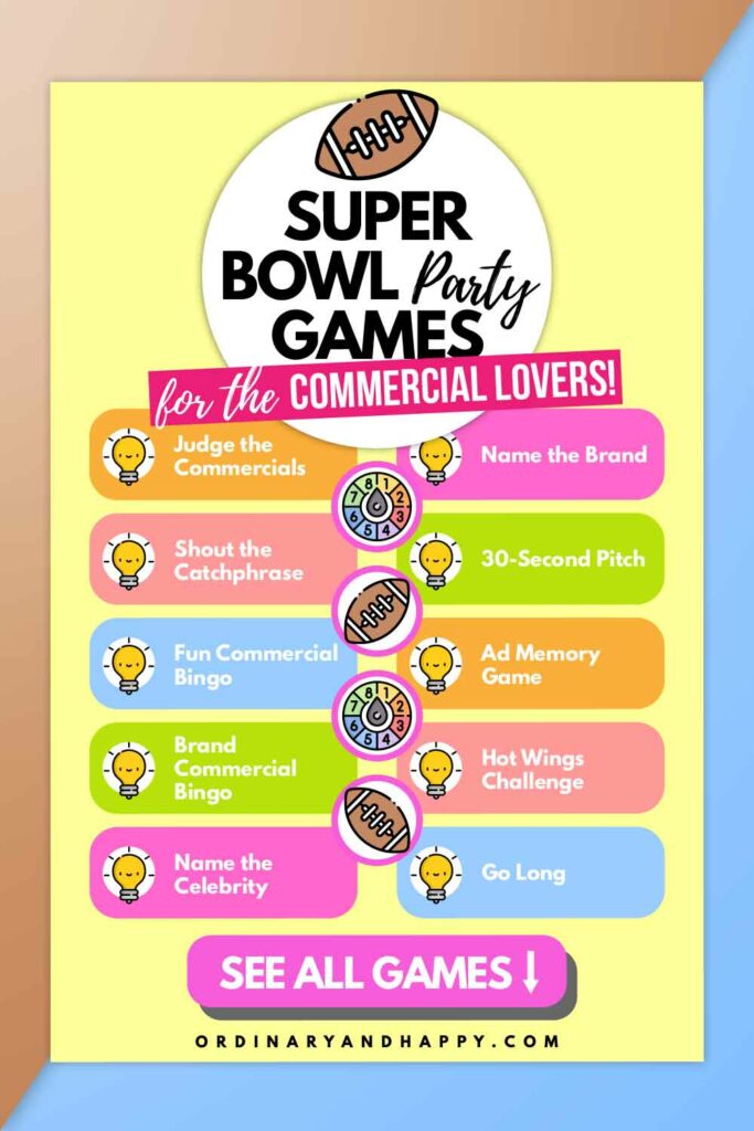 Super Bowl Party Games for the Commercial Lovers