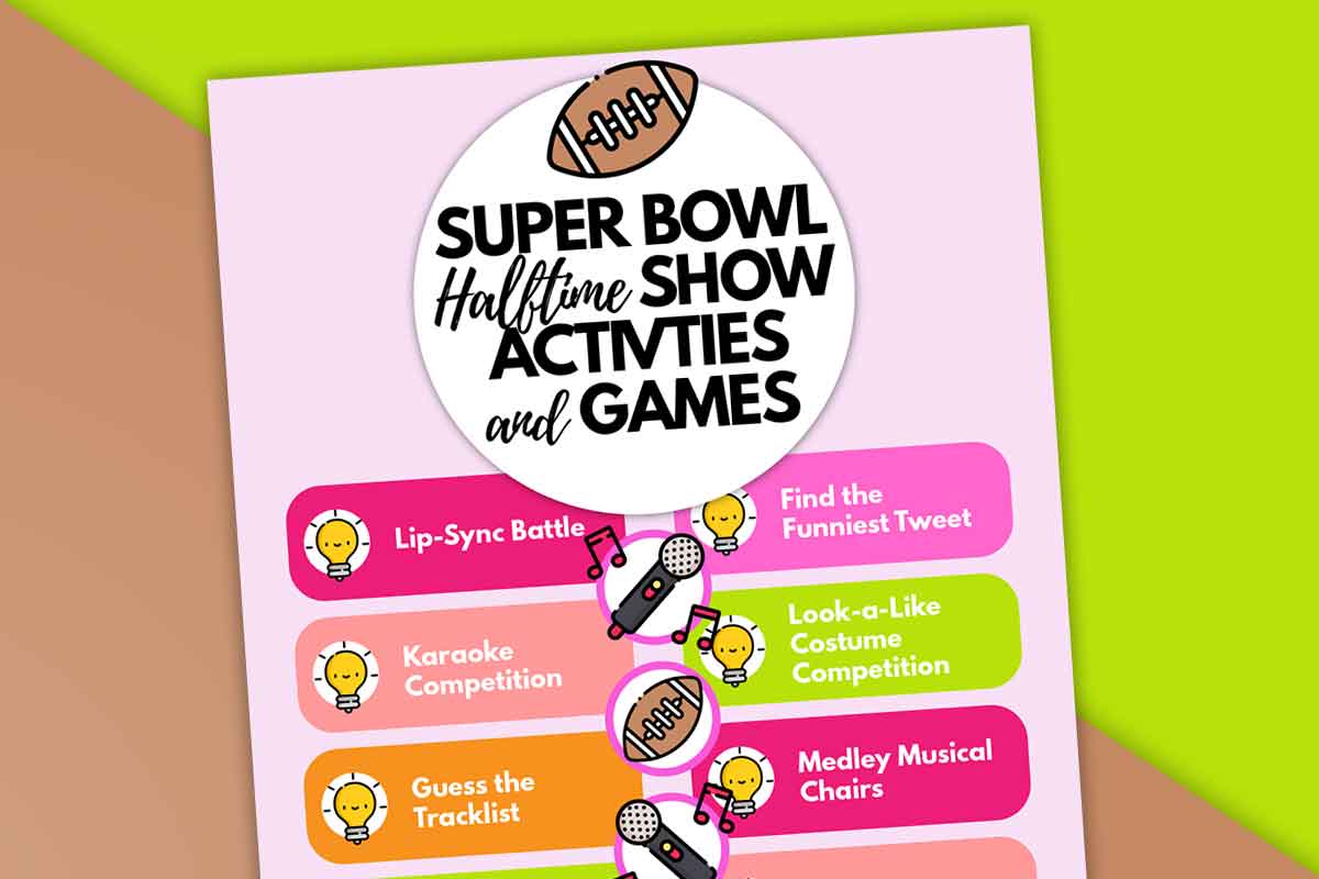 Super Bowl Halftime Show Activities and Games for the Whole Party