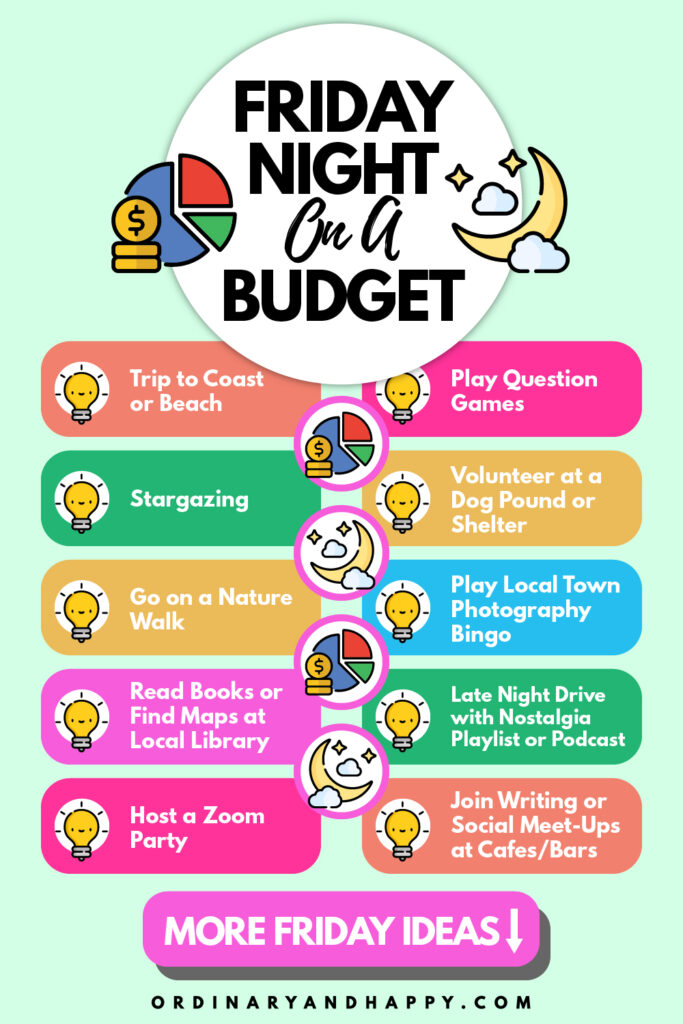 10 ideas for Friday night activities on a budget
