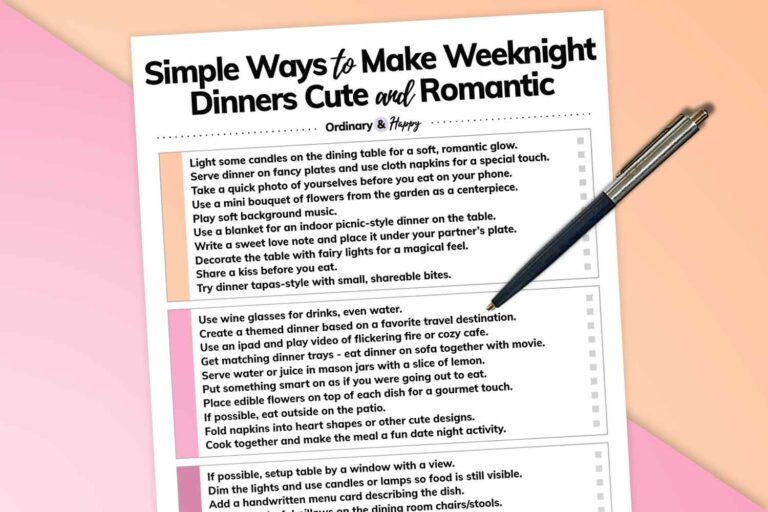 Simple Ways to Make Weeknight Dinners Cute and Romantic