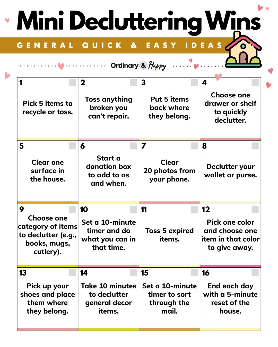Mini Decluttering Ideas for All Rooms of the House - Ordinary and Happy