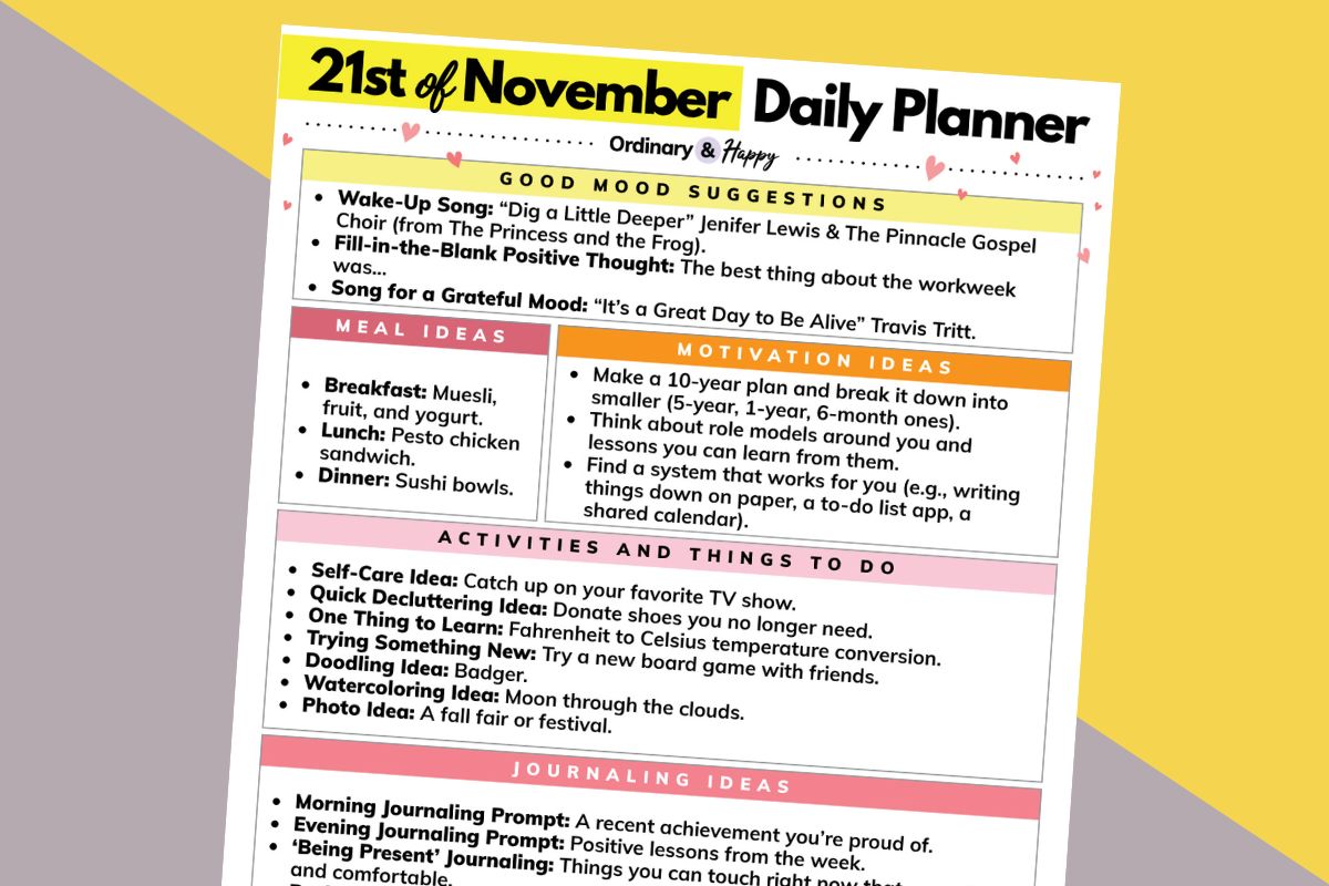 Use The November 21st Planner to Schedule, Get Organized, And Lots More