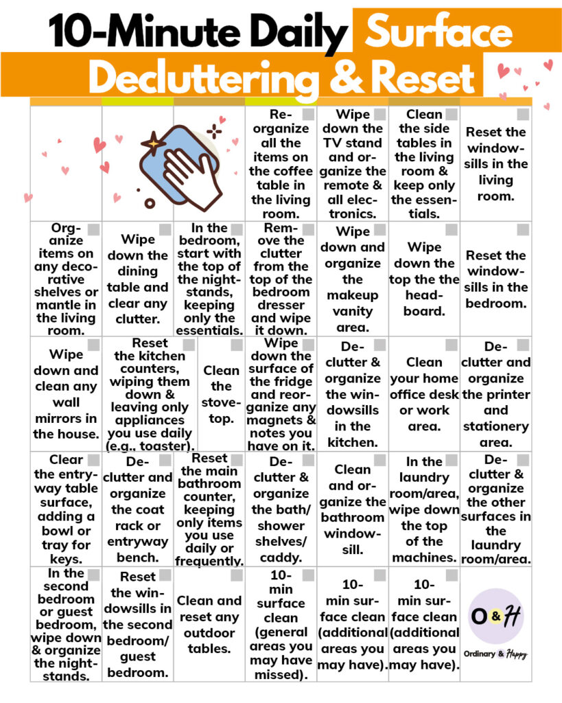 10-minute surface decluttering ideas