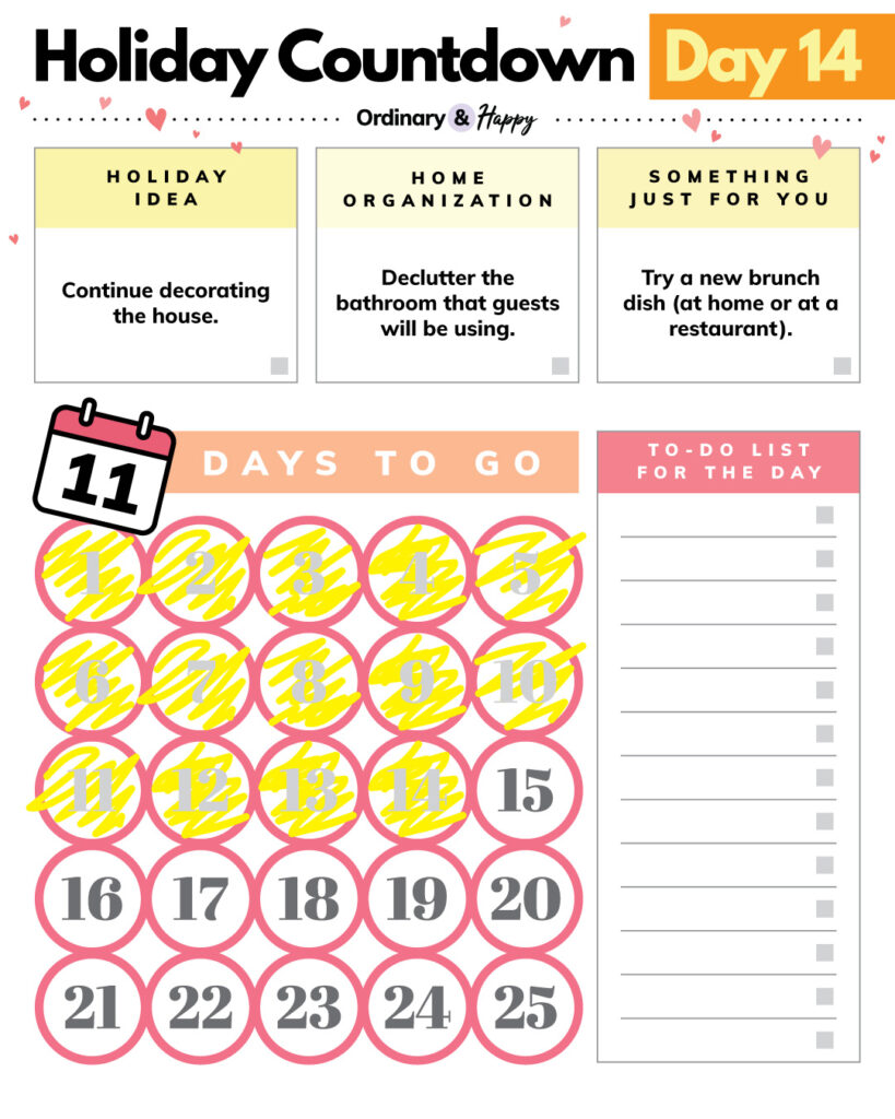 December 14th holiday countdown.