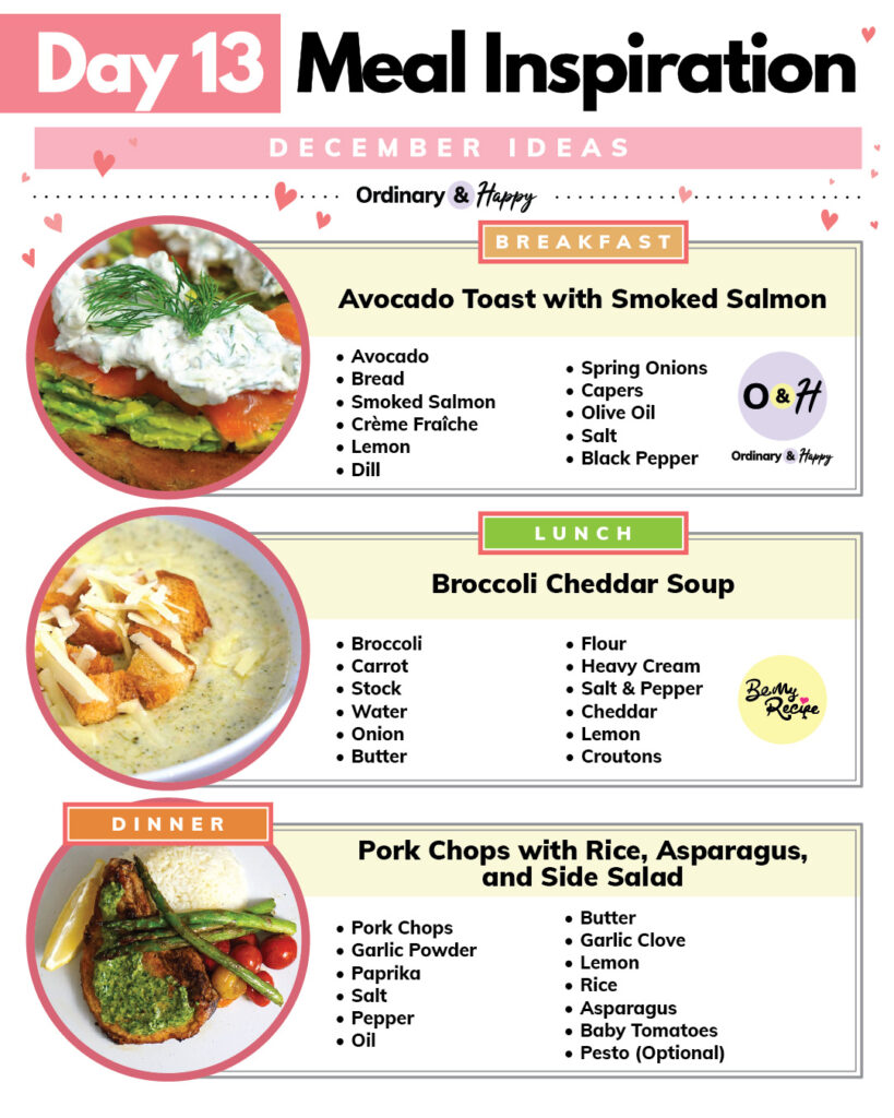 Day 13 meal inspiration