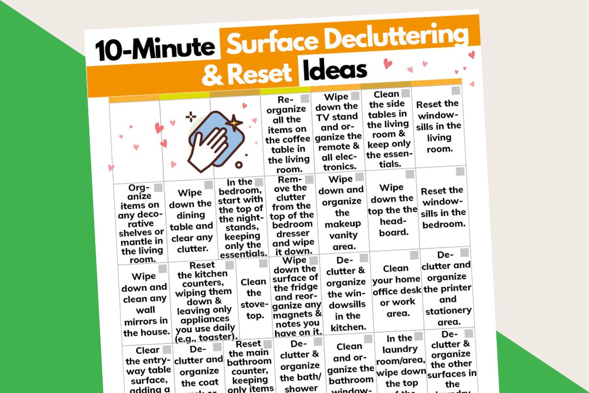 10-Minute Surface Decluttering and Home Organization Ideas