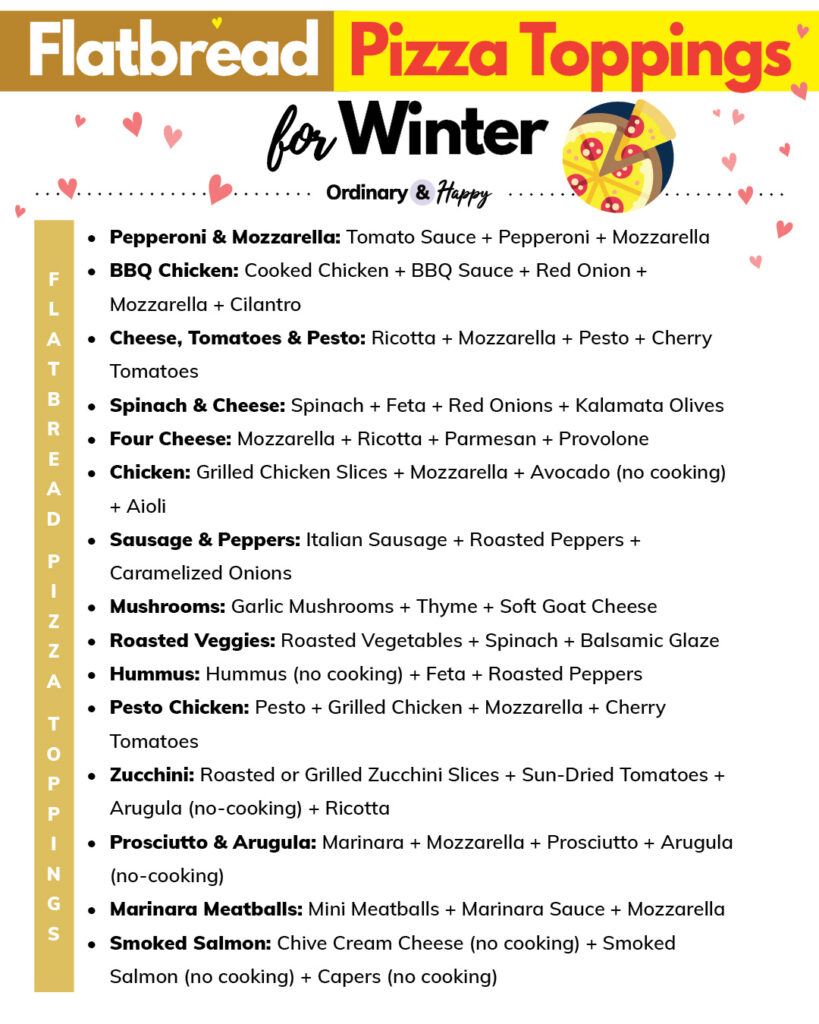 flatbread pizza topping ideas