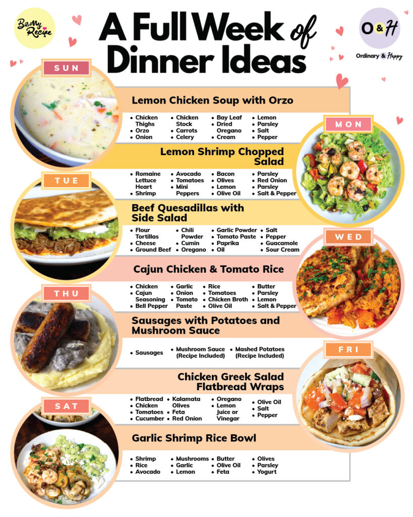 week 3 of dinner ideas