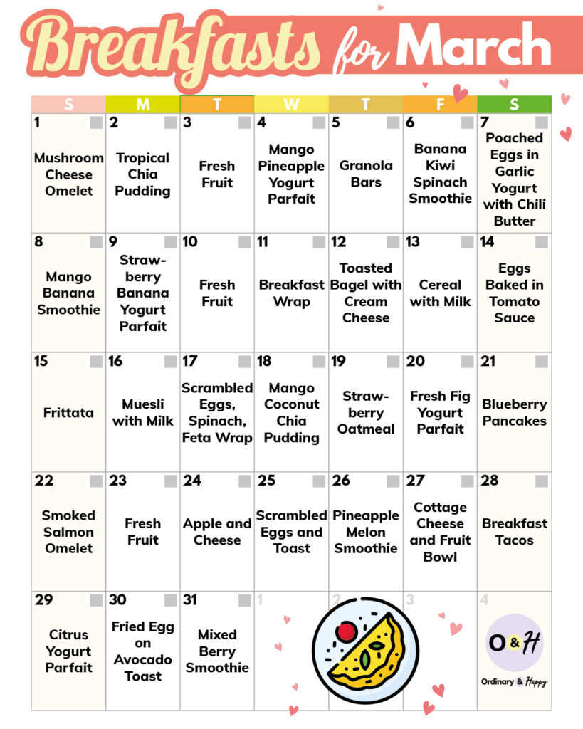 march breakfast ideas