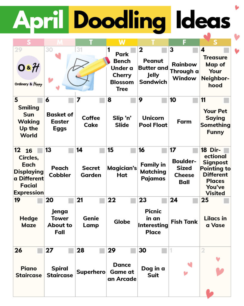 April doodling ideas