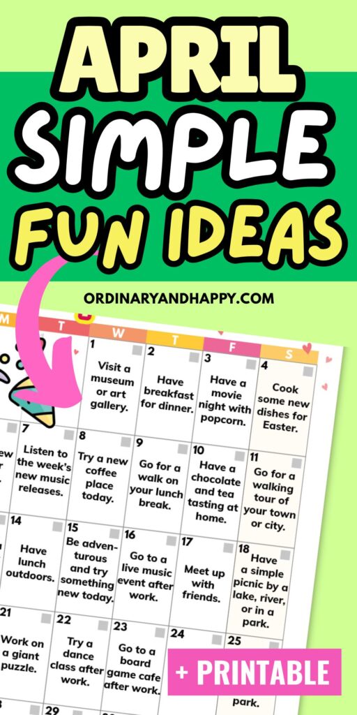 April simple fun ideas pin.
