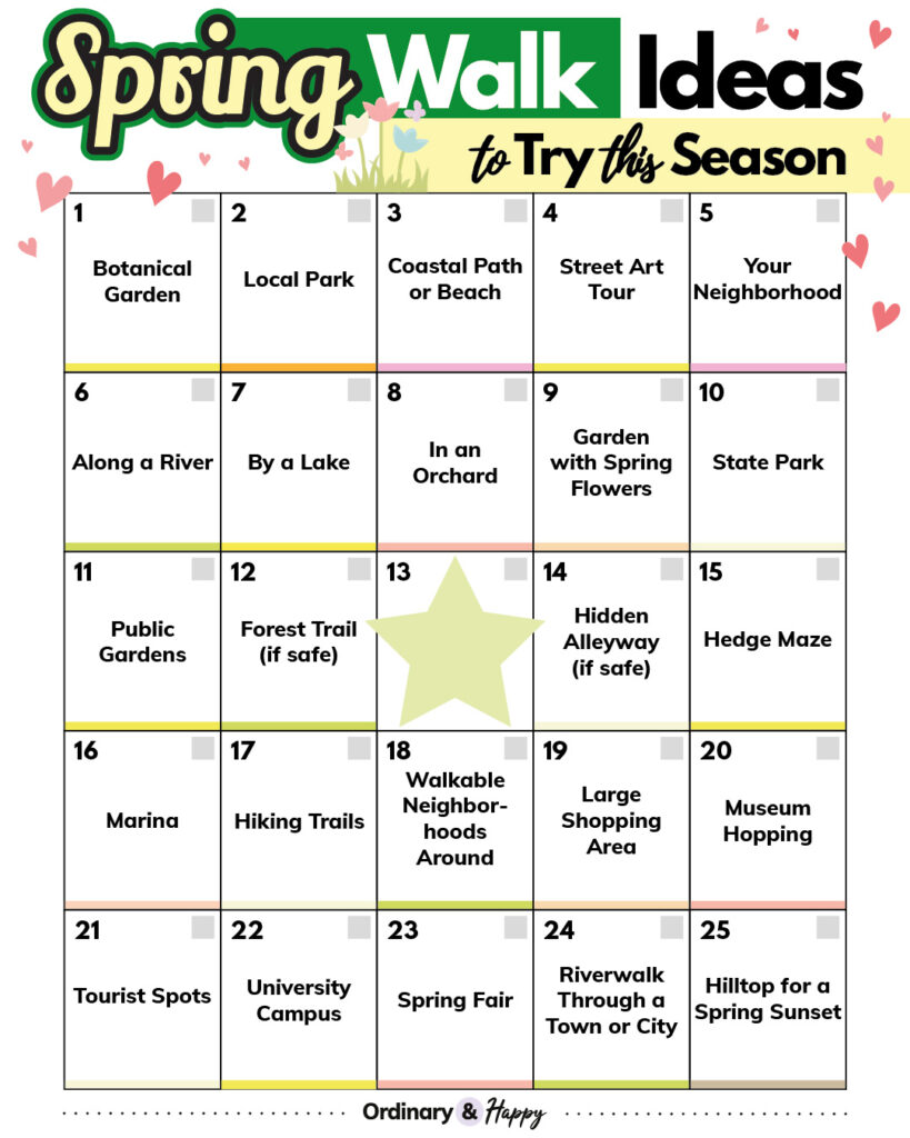 Spring walk ideas