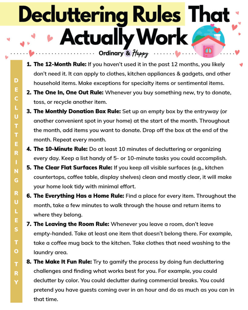 Decluttering Rules That Actually Work.