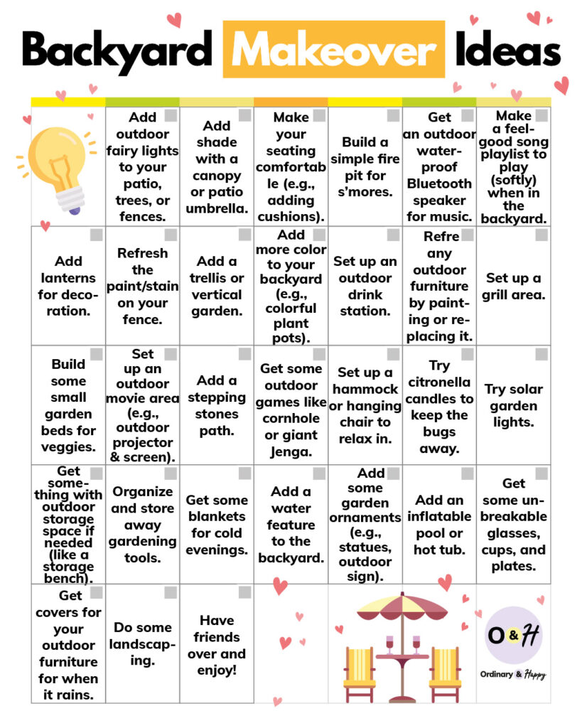 Backyard makeover ideas