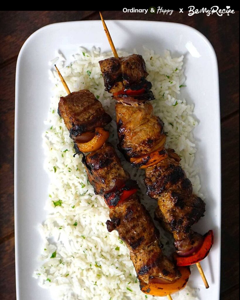 pork skewers.