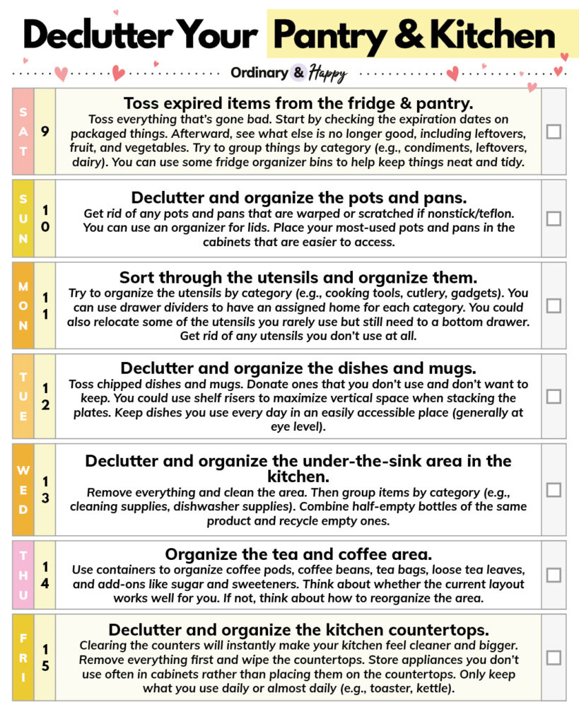 DecluttetDeclutter Your Kitchen & Pantry (May 9-15)ing
