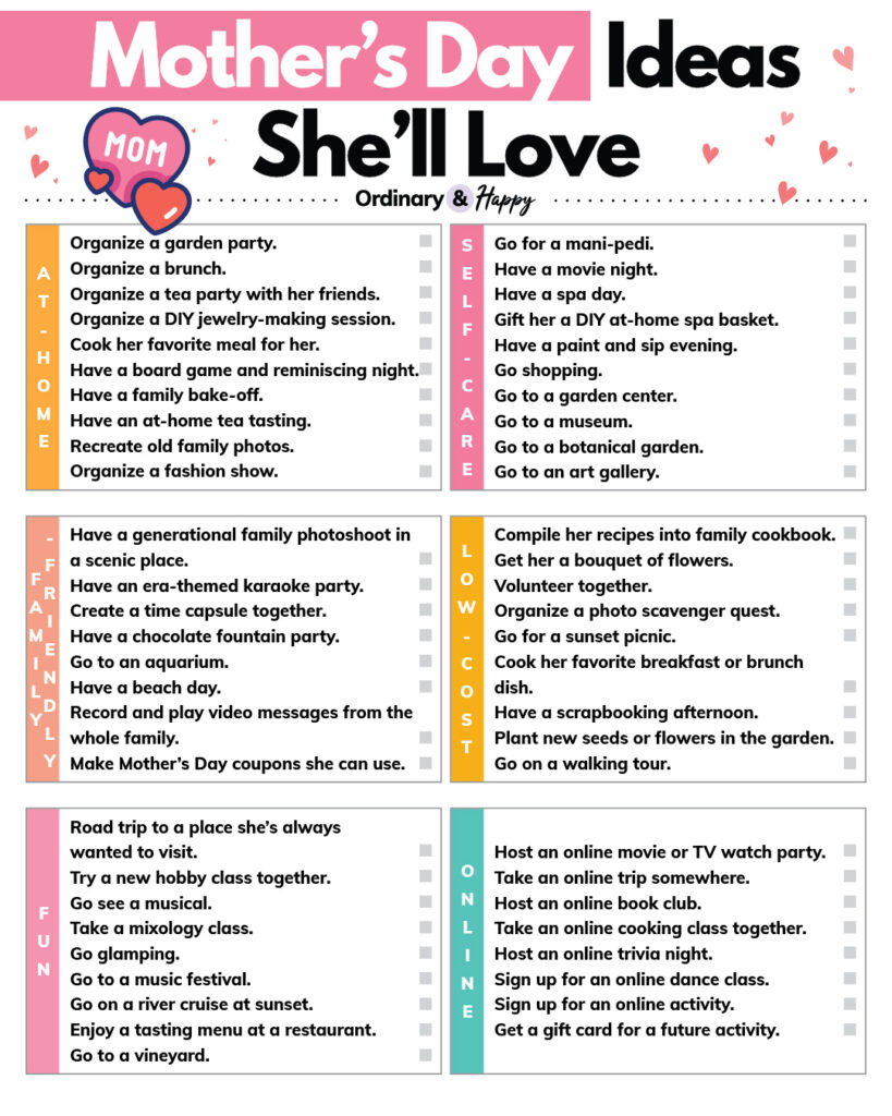 Mother's Day Ideas She'll Love.