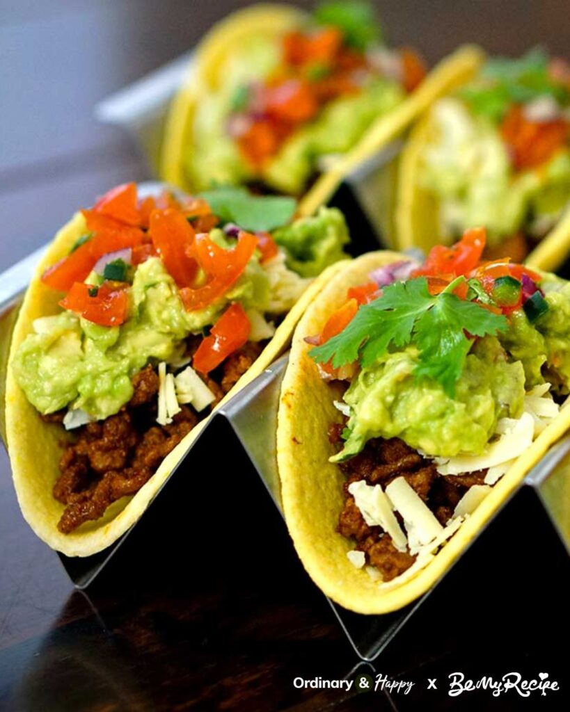 Tacos with guacamole
