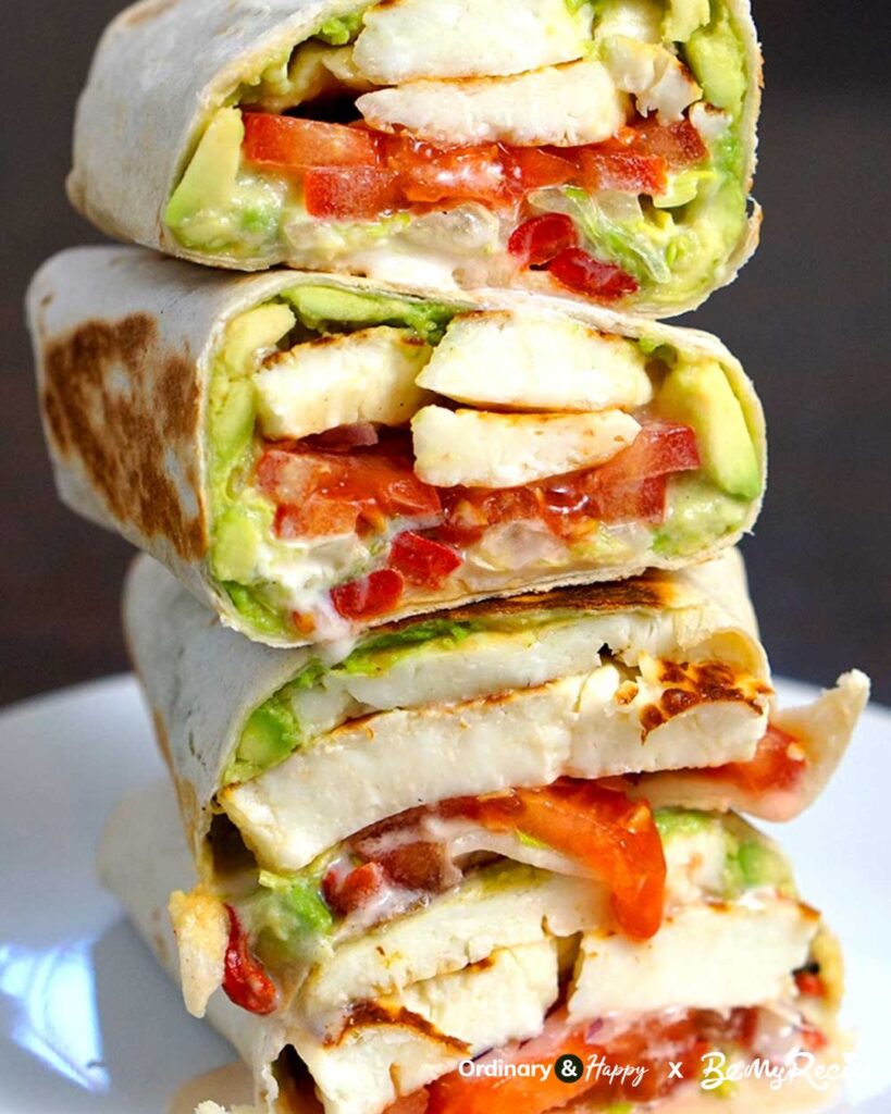 Halloumi wraps.