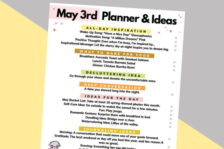 may 3rd planner printable on a yellow and grey background