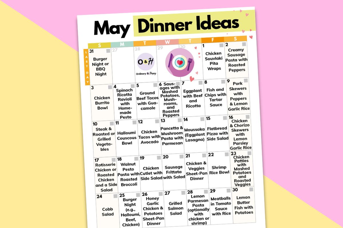 May dinner ideas.