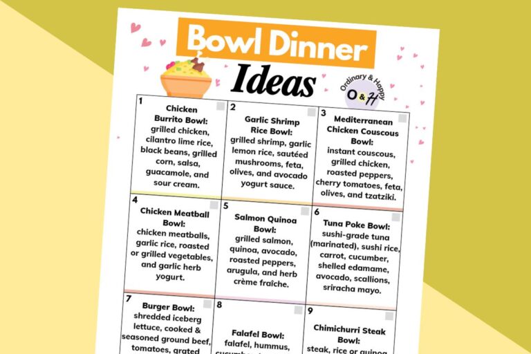 bowl dinner ideas