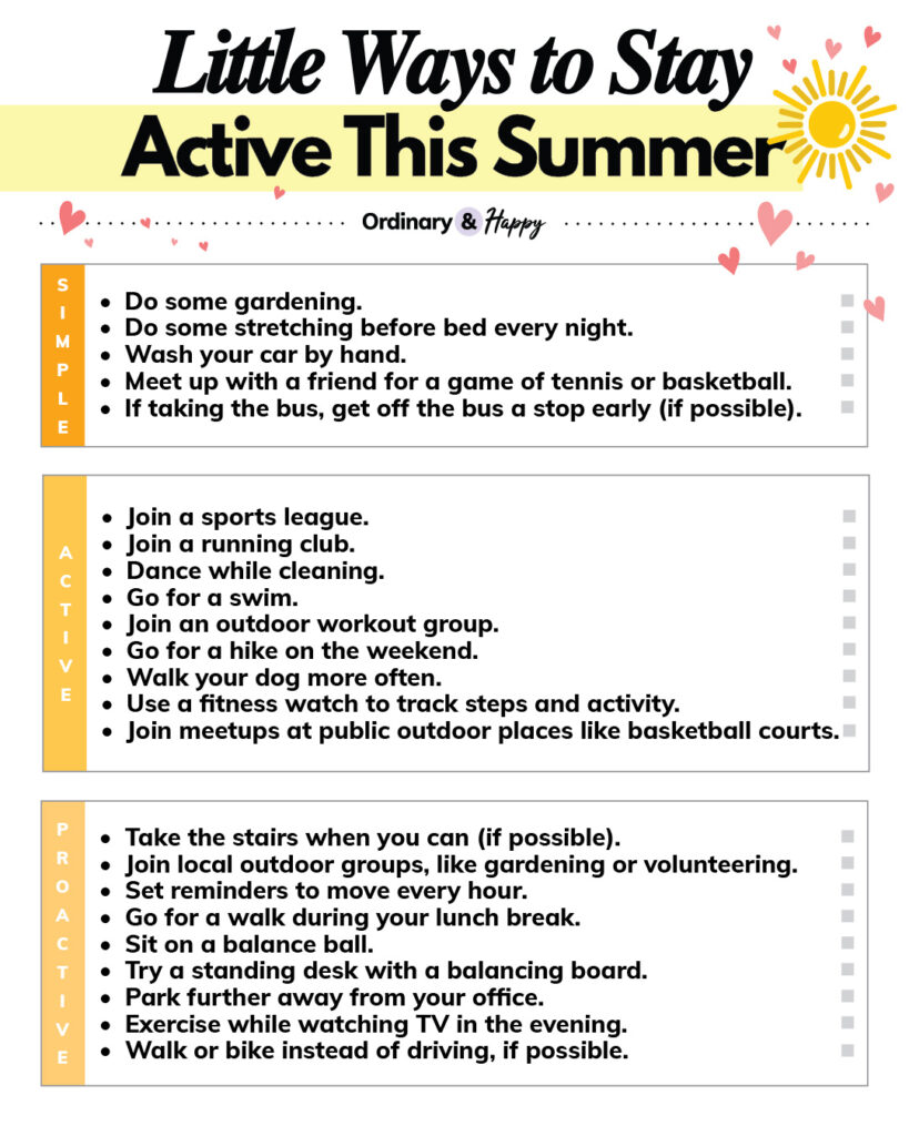 Little Ways to Stay Active This Summer