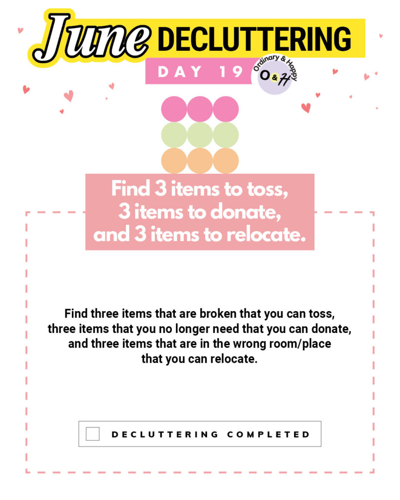 June decluttering day 19