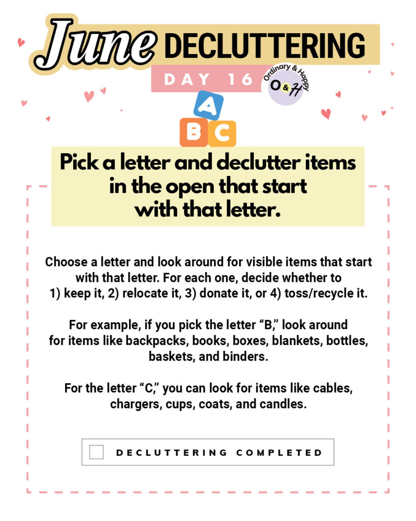 June decluttering day 16.