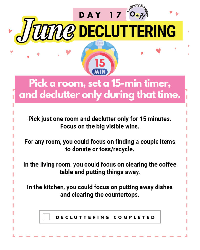 June decluttering day 17.