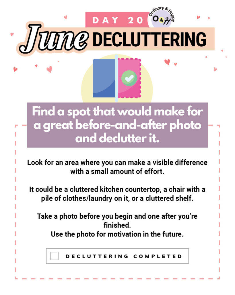 June 20th decluttering