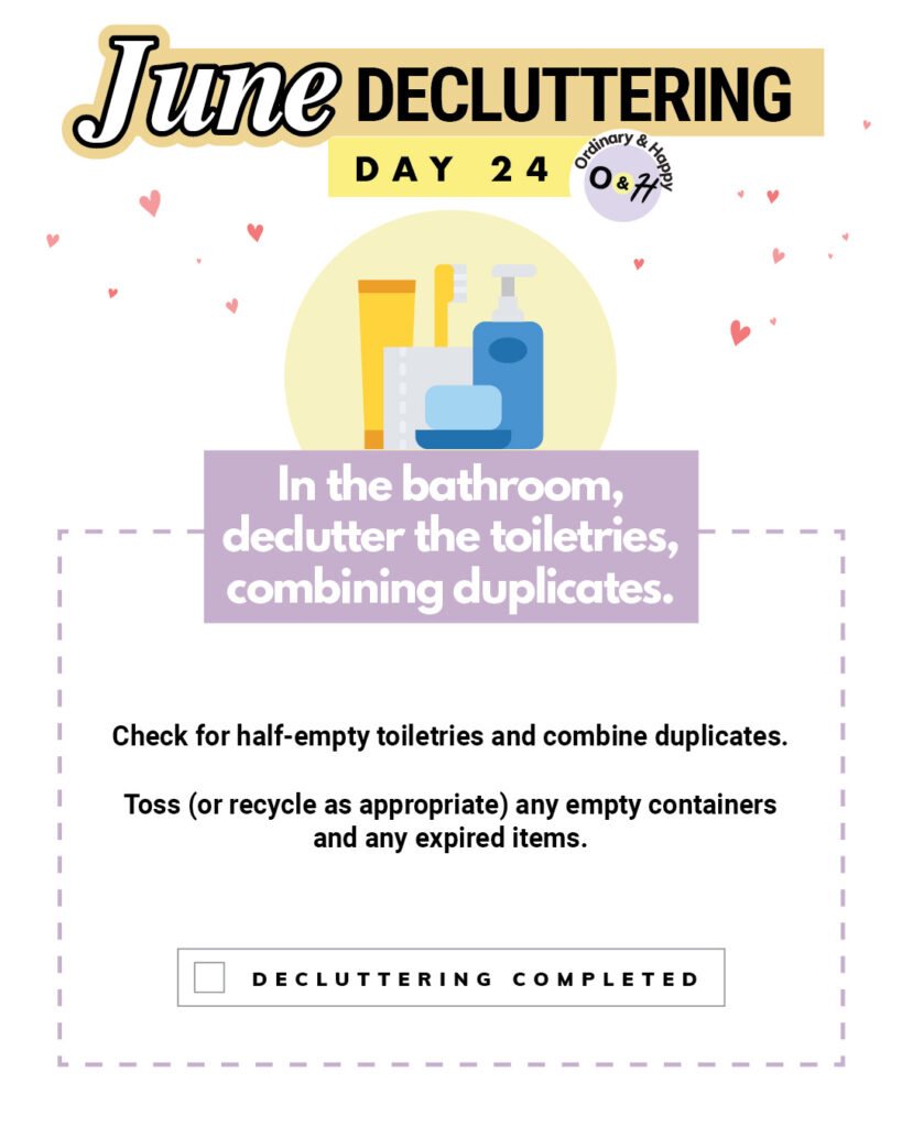 Decluttering idea for June 24