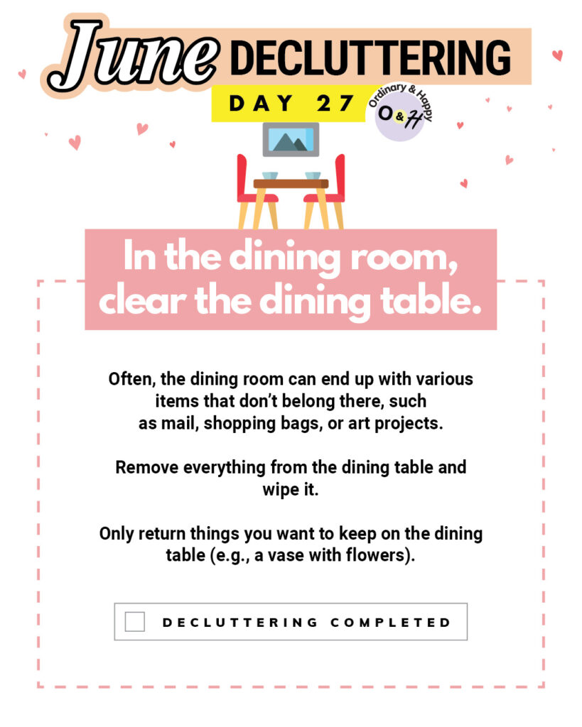 June 27 decluttering idea.