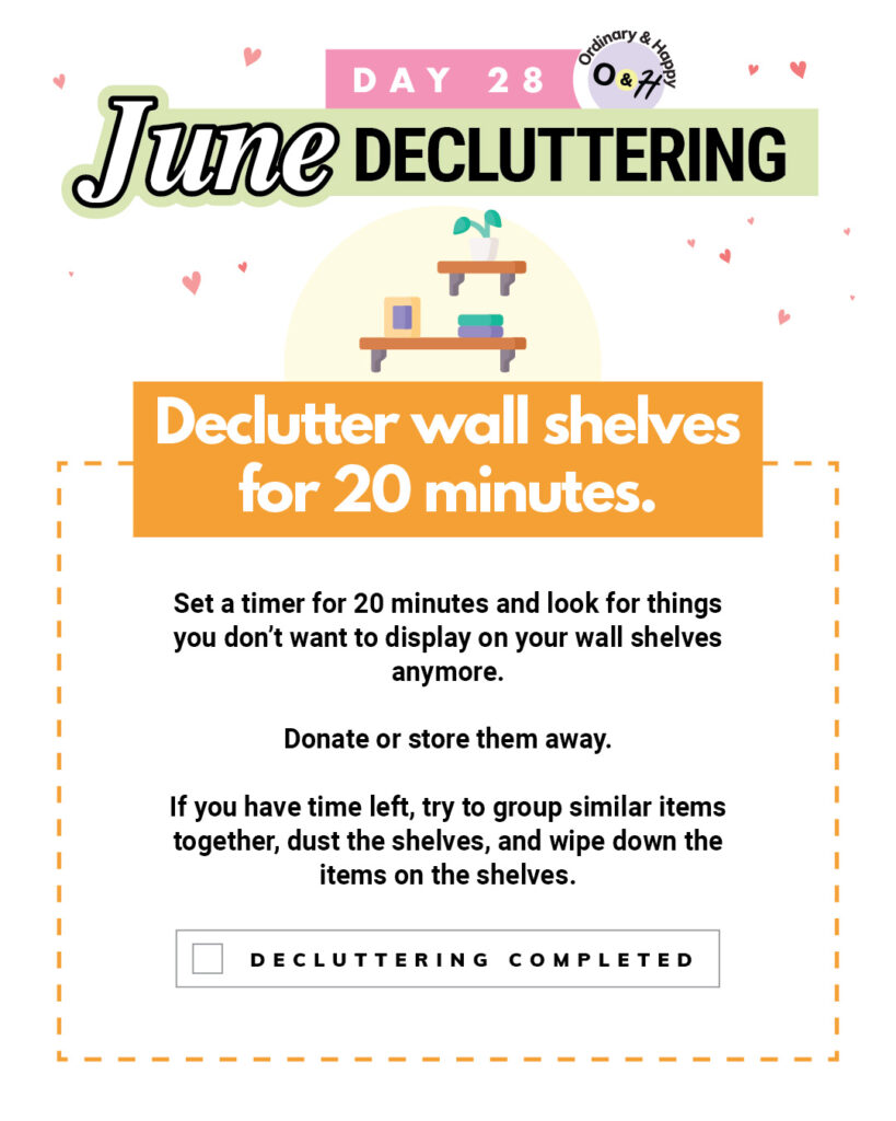 June decluttering day 28 idea