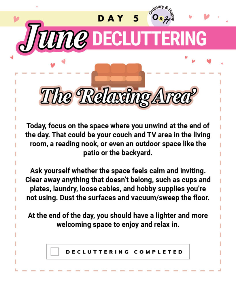 June 5 decluttering image.