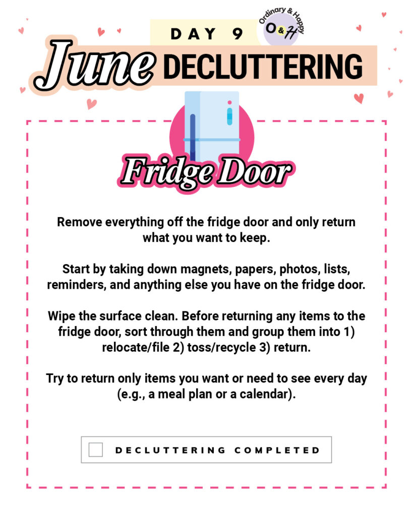 June 9 decluttering idea.
