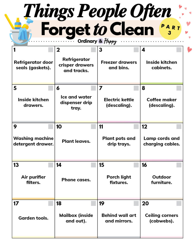 Things People Often Forget to Clean (Part 3)
