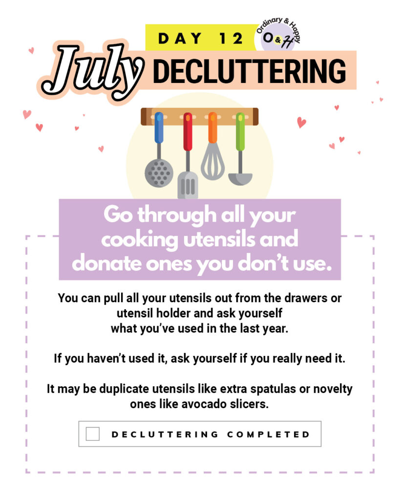 July 12th decluttering