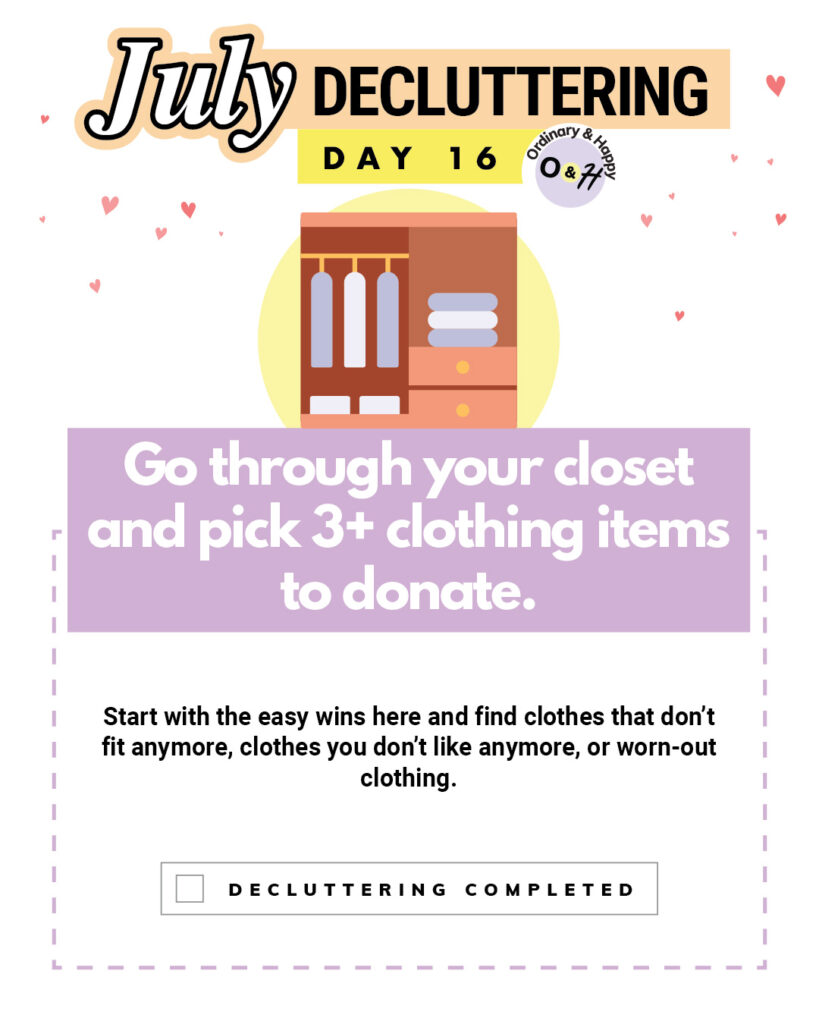 July 16th decluttering idea.