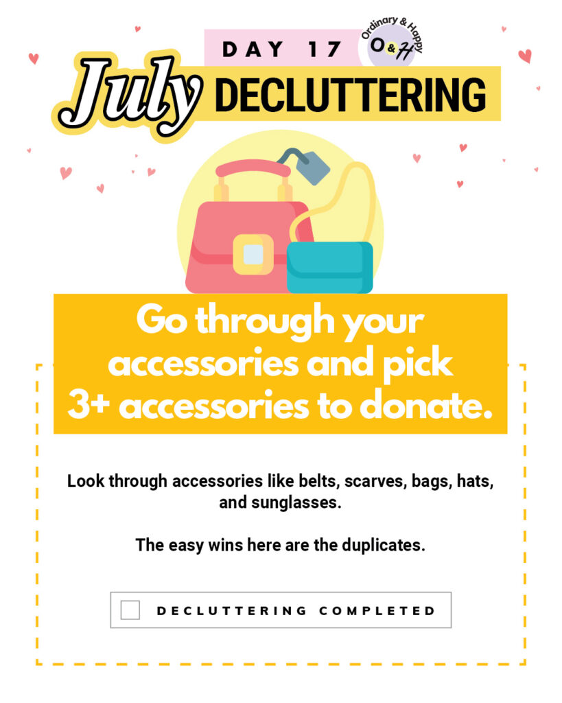 July 17th decluttering idea.