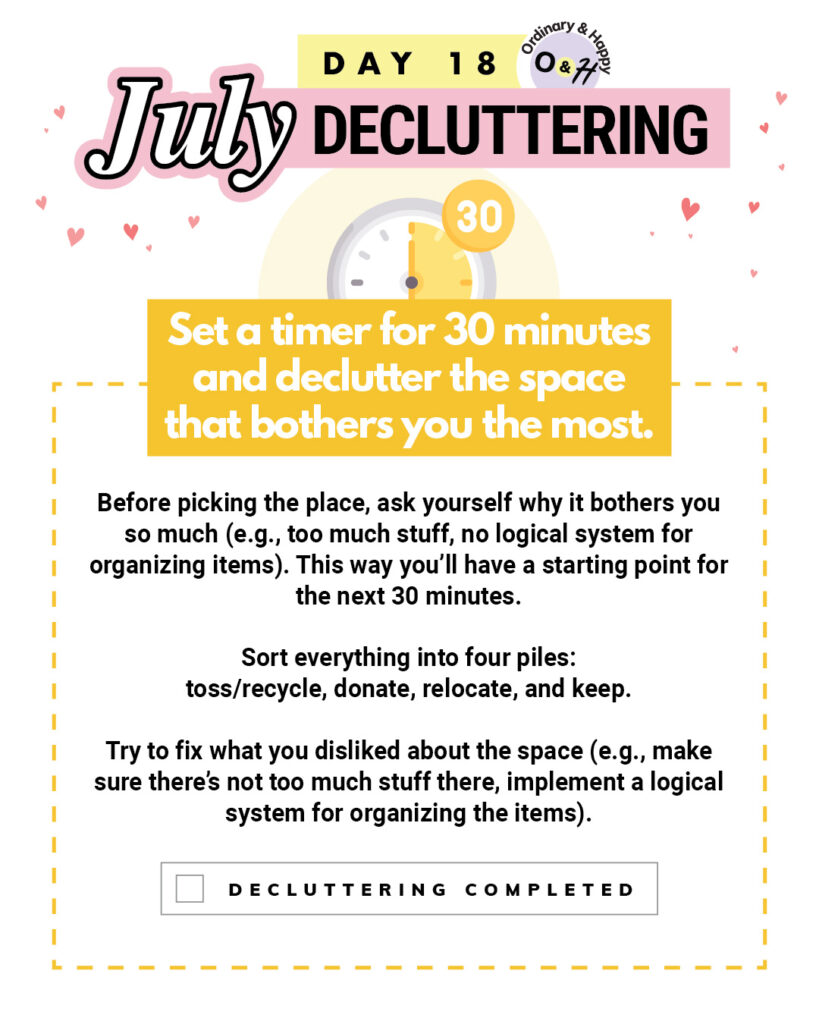 July 18th decluttering idea.