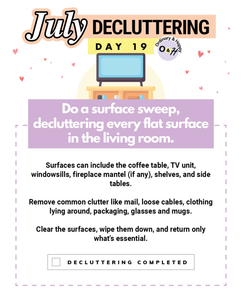 July 19th decluttering idea.
