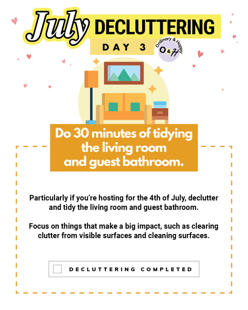 July 3rd decluttering idea.