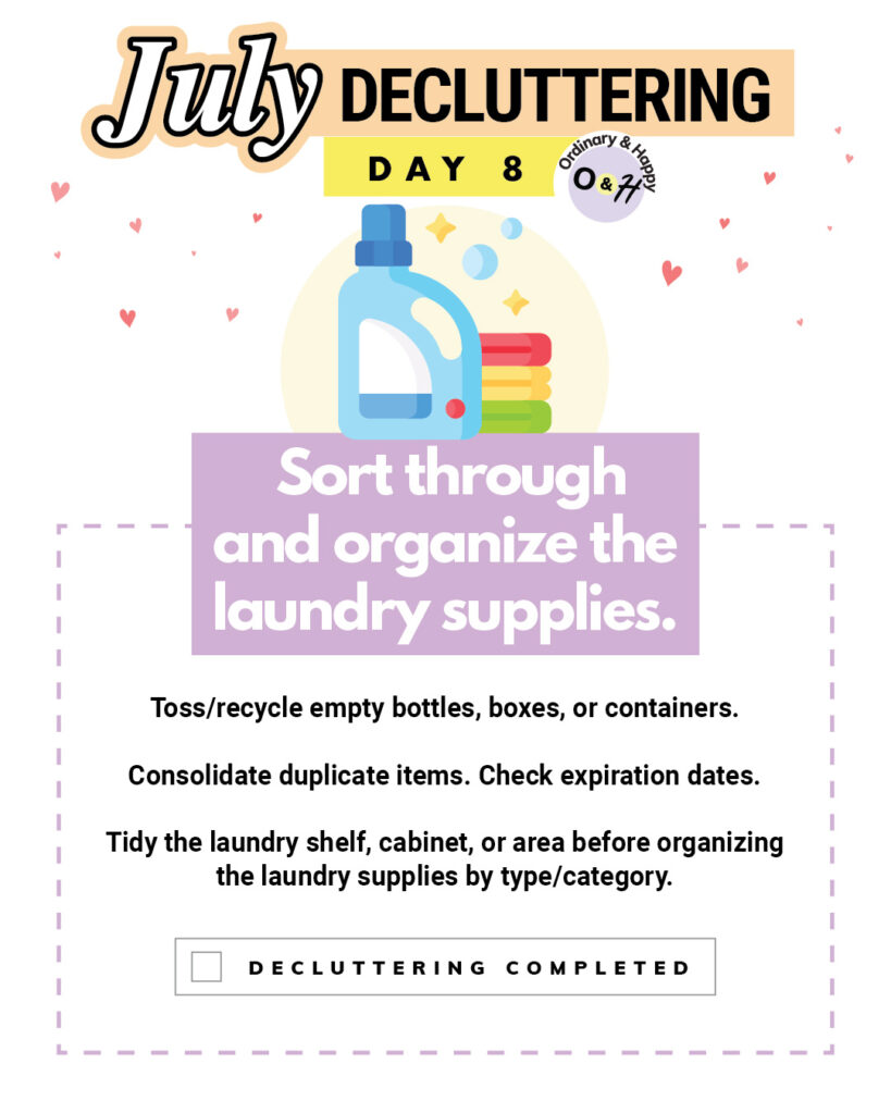 July decluttering day 8.