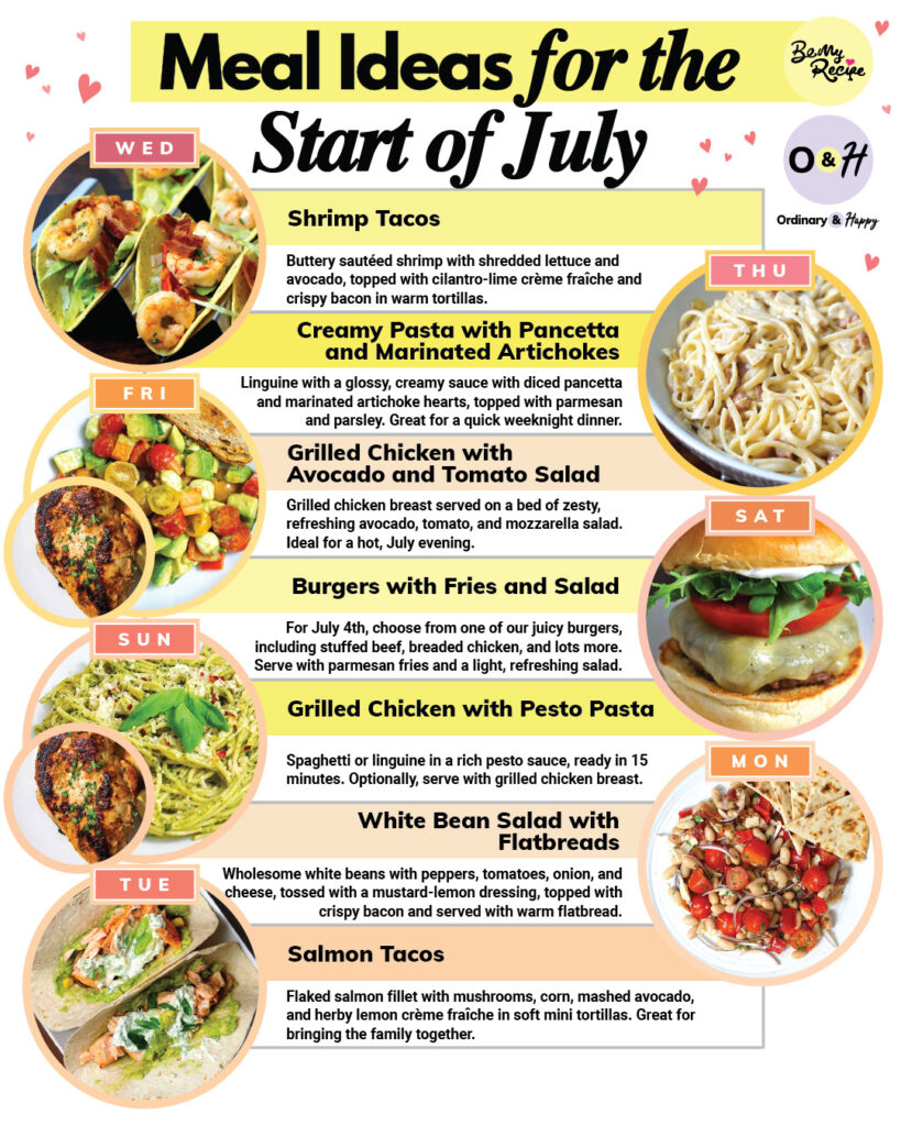 July dinners week 1