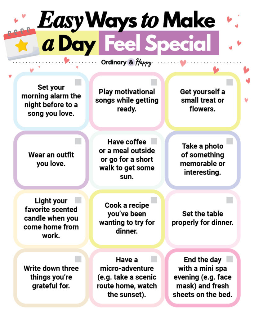 Easy Ways to Make a Day Special