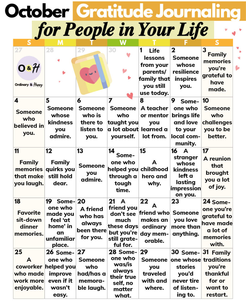 Gratitude Journaling for the People in Your Life
